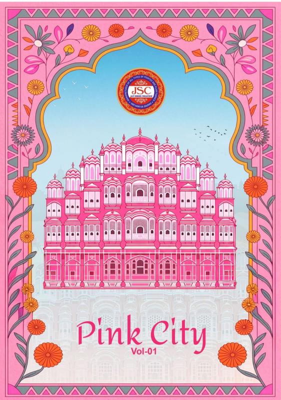Jsc pink city vol 1 cotton dress material wholesale